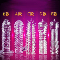 Reusable Penis Enlargement Condoms Cock Rings Adult Toy Sex Products Delay Condom for Men Sexy Toys Penis Sleeves Penis Extender