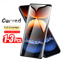 Curved Tempered Glass For vivo iQOO 12 Pro 5G 1-3Pcs Screen Protector iQOO12Pro iQOO12 Pro 12Pro V2329A 2023 6.78inch Glass Film