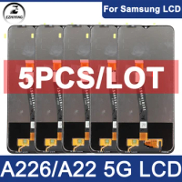 5Pcs/Lot Wholesale For Samsung Galaxy A226 A22 5G LCD Display Touch Screen with Frame For Samsung A22 A226B A226B/DS LCD
