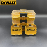 DEWALT Original Drill Bits Accessories Tool Box Yellow Black Transparent Screws Nuts Drills Tough Case Small Medium Large Size