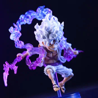 10CM One Piece Battle Nika Luffy Gear 5 Action Figure Mini GK Statue Anime Figurine Pvc Model Doll Collection Toy Kids Xmas Gift