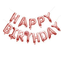 Balon Happy Birthday / Balon Foil Huruf / Balon HBD - Gold / Silver / Pink