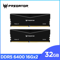 Acer Predator PALLAS II DDR5-6400 32GB(16G*2)(CL32) 黑