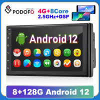 Podofo 8+128G 2 Din Car Radio GPS Android 7" Carplay For Volkswagen Nissan Hyundai Kia Toyota Universal 2din Multimedia Player
