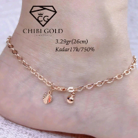 CHIBI GOlD Gelang Kaki  Nori  750 Kadar 17K