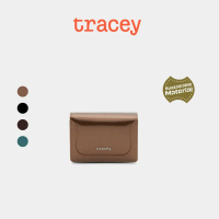 Tracey Midnight Glossy Tri-Fold Short Wallet Selempang dengan 5 Slot Kad dan 1 Compartment Wang Kert