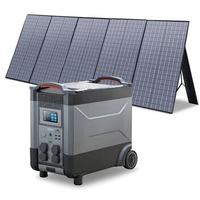 Solar Generator R4000 with 400W Solar Panel,for 4 X 4000W (6000W Surge) AC Outlets, 3600Wh Portable Power Station