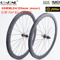 700c Carbon Wheels Disc Brake Gravel Cyclocross 30mm Pillar 1423 Novatec 411 412 UCI Approved Road Bicycle Wheelset