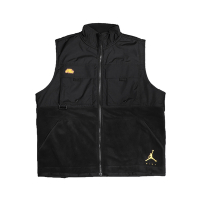 Nike 背心 Jordan Jumpman Vests 男款 起絨面料 魔鬼氈 翻蓋口袋 保暖 黑 DC9662-010