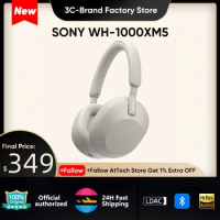 Sony WH-1000XM5 Wireless Headphones Noise Canceling Overhead Headphones with Mic for Phone-Call Bluetooth Headphones Sony XM5