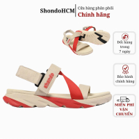 Giày Sandal Nam Nữ SHONDO F6 Sport Thời Trang Nhẹ Êm Đi Học, Đi Làm Đế Cao 3,5cm Màu Be Đỏ F6S2560 D