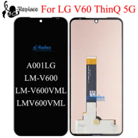 OLED Black 6.8" For LG V60 ThinQ 5G LM-V600 A001LG UW LM-V600VML LMV600VML LCD Display Touch Screen Digitizer Assembly