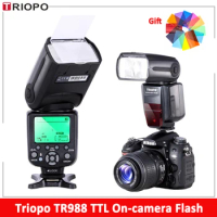 TRIOPO Flash TR988 TTL HSS On-camera Flash High Speed Sync Speedlite for Canon Nikon 6D 60D 550D 600D D700 D800 DSLR Camera