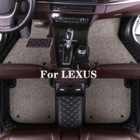 High Quality Customized Double Layer Detachable Diamond Pattern Car Floor Mat For LEXUS LX LX570 RX RX350L (7seat 8seat)