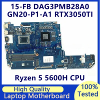 DAG3PMB28A0 Mainboard For HP 15-FB Laptop Motherboard With Ryzen 5 5600H CPU GN20-P1-A1 RTX3050TI 100% Fully Tested Working Well