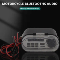 Motorcycle Audio Sound System Stereo Speaker Waterproof Motorbike Scooter FM Radio Bluetooth USB TF MP3 Music Player Kit
