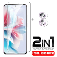 2in1 Tempered Glass Case For Oppo Reno11 F Screen Protectors On For Oppo Reno11 F Reno 11F Reno11F Camera Lens Protective Films