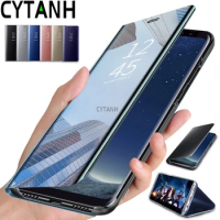 Smart View Flip Phone Case For Samsung A52 4G A50 A50s A51 Cover On For Galaxy A52 5G A 50 s 50s 51 52 0s Mirror Leather Shell