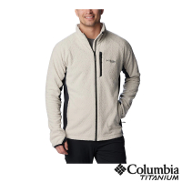 Columbia 哥倫比亞 官方旗艦 男款-鈦Titan Pass柔暖快排刷毛外套-卡其(UAE26890KI / FW23)