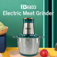 Bsboss 3L keluli tahan karat automatik penggiling daging elektrik pelbagai fungsi dapur makanan blender