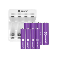 【OXOPO】XN系列 高容量 鎳氫充電電池組(3號4入+4號4入+充電器)