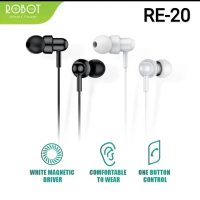 Earphone Robot RE20 Headset Semi In-Ear - Robot RE-20 Headset Bass Mic