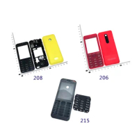 Front Cover Housing For Nokia 208 Dual SIM Card 2080 215 206 2060 Mobile Phone Cover Case Keypad