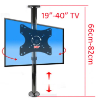 NEW DL- A10X-66 17"-40" stainless steel LCD TV stand mounts bracket in Partition wall 360 rotate height adjust 110cm 86cm 114cm