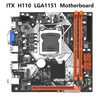H110 PC Mainboard LGA1151 DDR4 32GB Computer Motherboard HD-Compatible VGA Mini Mainboard M.2 NVME Slot for 1151 6/7/8/9th CPU