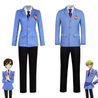 Anime Fujioka Haruhi Cosplay Costume Ouran High School Host Club Schoolboy School Uniforms Suou Tamaki Men's Uniform Suits