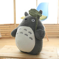 Totoro Fluffy Cute Plush Cat Japanese Anime Figure Doll Plush Totoro Toy with Lotus Leaf Kids Toys B