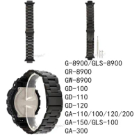 16mm Stainless Steel Watch Band Strap Fit For Casio G Shock GD-100 110 120 GA-100 GA-110GB 120 200 150 300 GR/GW-8900 GLS-8900