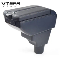 Vtear Car Armrest Organizer USB Center Console Storage Box Arm Rest Decoration Interior Accessories 