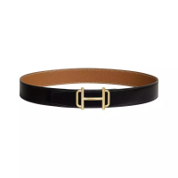 Hermes Royal Permabrass Buckle & Reversible Belt 38mm Togo Noir/Gold