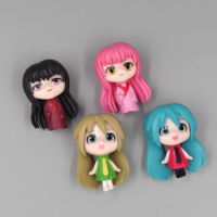 4pcs/set 2024 New 3.5CM Anime Hatsune Miku kawaii figure PVC Model toys doll DIY Decoration collection ornaments gifts