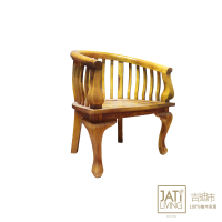 【吉迪市柚木家具】柚木造型扶手小矮凳 UNCX-01(椅子 椅凳 簡約 復古 孩童椅)