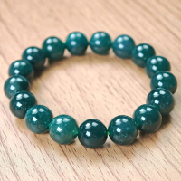 สร้อยข้อมือหยกบลูเข้ม ขนาด 11-12 มม หยกกัวเตฯ - Jadeite Type A (A86)
