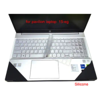 Washable Laptop Keyboard Cover For Hp Pavilion Loptop 15-eg 15.6 11th Generation 2021 Silicone Waterproof Notebook Protector 15