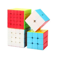 【888ezgo】魔方格魔術方塊大禮盒(2階+3階+4階+5階+魔方秘笈)(6色炫彩版)(授權)