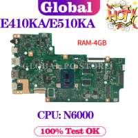 KEFU Mainboard For ASUS Vivobook Go 14 E410KA E410K E510KA E510K Laptop Motherboard CPU N6000 4GB/RAM