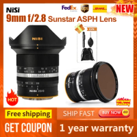 NiSi 9mm f/2.8 Sunstar ASPH Lens Manual Focus APS-C Ultra Wide Angle MF for Sony E Canon RF Fujifilm X Micro Four Thirds Nikon Z