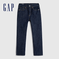 【GAP】女裝 高腰直筒牛仔褲-深藍色(728985)