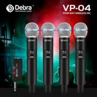 VP Wireless Microphone Handheld Mic 50m Range System For Karaoke Built-in Lithium Battery Rechargeable for Karaoke