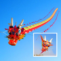 free shipping 25m big kites dragon kites chinese traditional kites line ferramenta paper kite ladybug huge kite kevlar bamboo