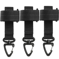 3PCS Tactical Molle Belt Keeper Webbing Clip Keychain Holders Backpack Carabiners Hook Water Bottle Hanger Key Ring Clasp Clip