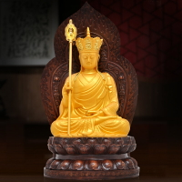 地藏王菩薩佛像擺件家居客廳電視柜佛堂玄關室內家具裝飾品工藝品