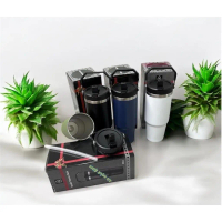 304 Stainless Steel Bottle–Insulated Vacuum Tumbler for Hot & Cold Drinks Thermo Cup w Straw & Handl