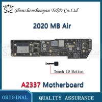 Tested For MacBook Air 13" M1 A2337 Motherboard Ram 8GB 16GB SSD 256GB 512GB Logic Board With Touch Button 820-02016 EMC 3598