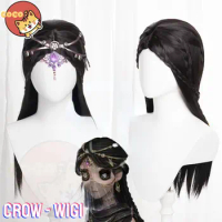 CoCos Game Identity V Crow Antiquarian Cosplay Wig Game Cos Identity Wig Qi Shiyi Crow Cosplay Black Wig