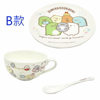 asdfkitty*日本san-x角落生物陶瓷餐具組-B款-盤子.湯匙.湯杯(奶茶杯)-也可裝甜點-日本正版商品